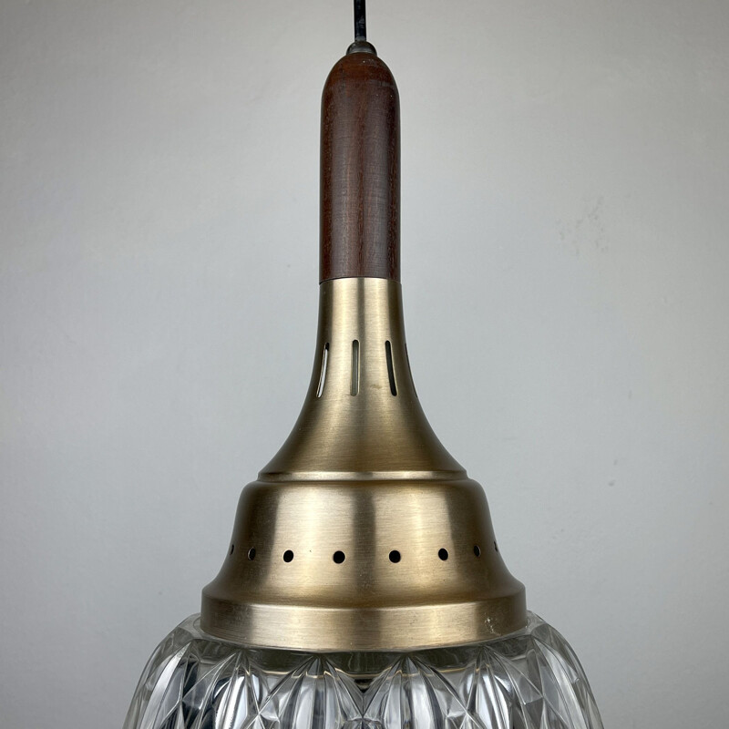 Mid-century glass pendant lamp, Italy 1960s