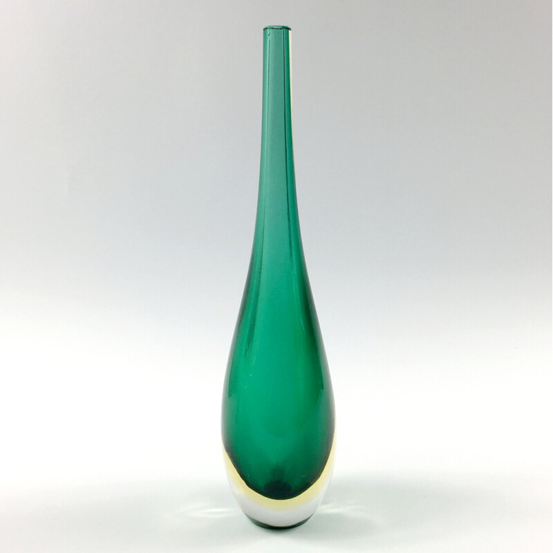 Mid-century Murano Sommerso glass vase by Flavio Poli for Seguso Vetri d'Arte, 1960s