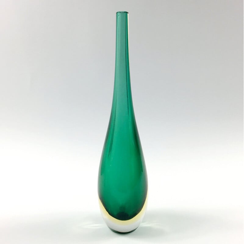 Vase vintage en verre Sommerso de Murano par Flavio Poli pour Seguso Vetri d'Arte, 1960