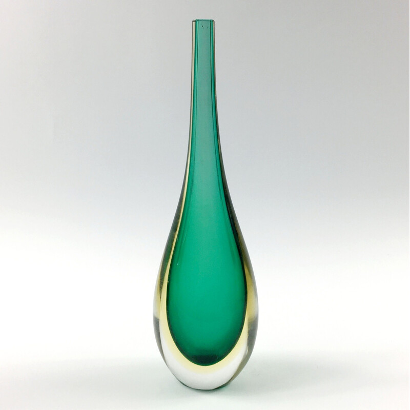 Mid-century Murano Sommerso glass vase by Flavio Poli for Seguso Vetri d'Arte, 1960s