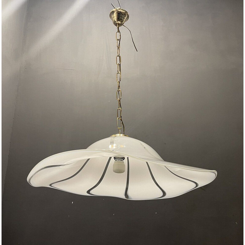 Vintage Italian pendant lamp in Murano glass