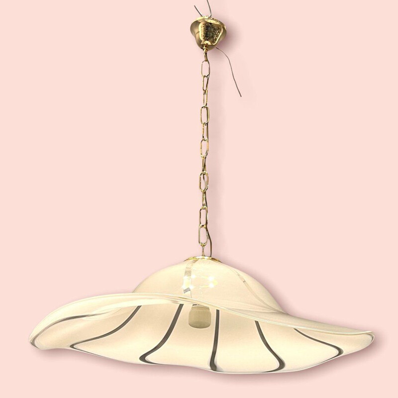 Vintage Italian pendant lamp in Murano glass