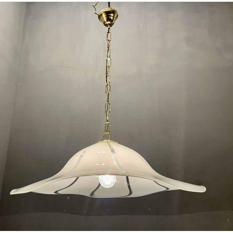 Vintage Italian pendant lamp in Murano glass
