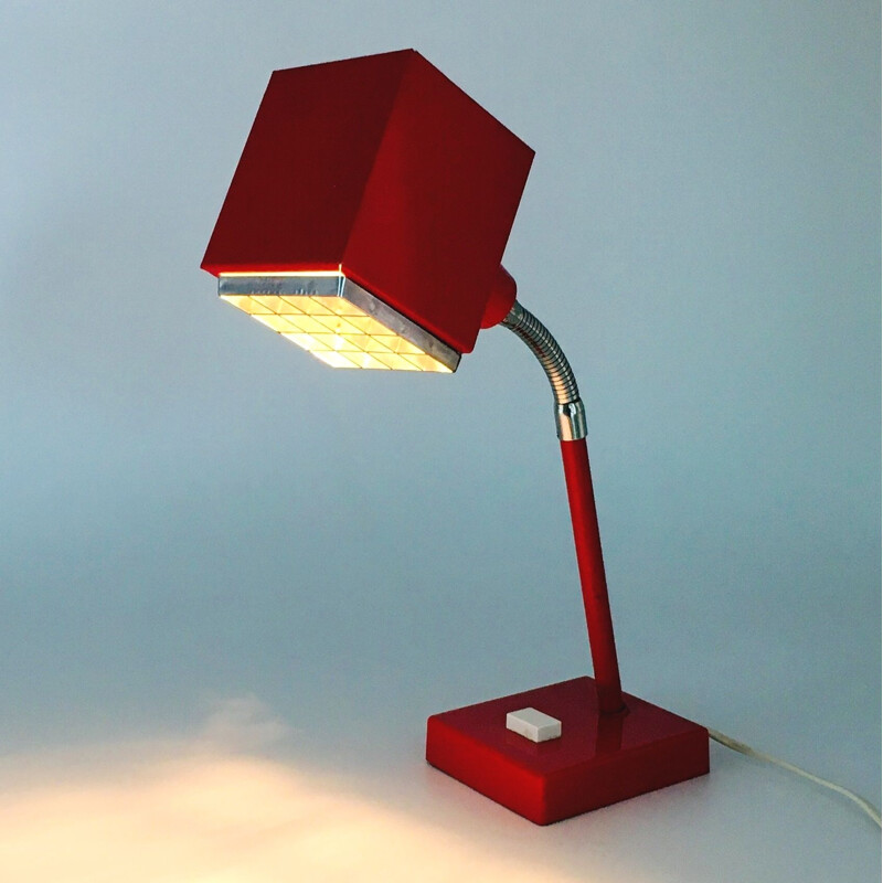 Lámpara de escritorio vintage The Cube de Hans-Agne Jakobsson para Elidus, Suecia 1970