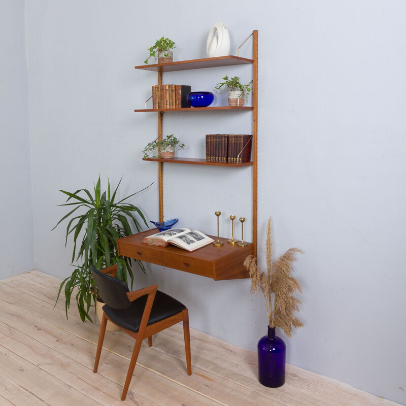 Vintage floating teak wall unit by Thygesen and Sorensen for Hansen & Guldborg, Denmark 1960s