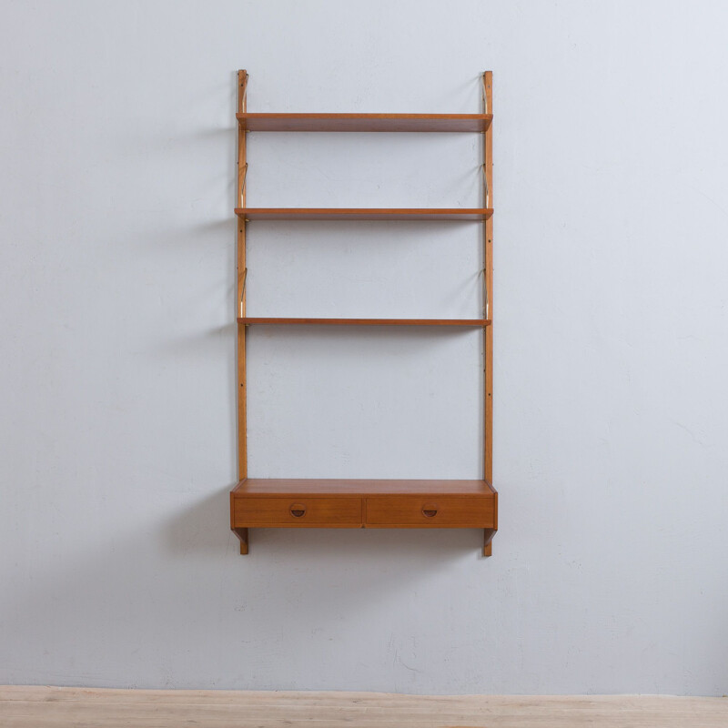 Vintage floating teak wall unit by Thygesen and Sorensen for Hansen & Guldborg, Denmark 1960s