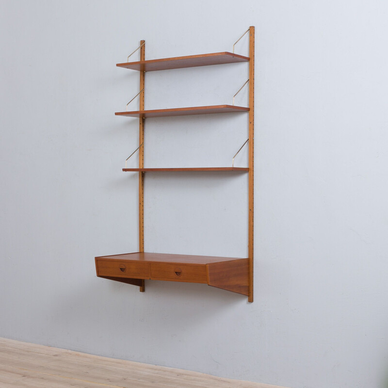 Vintage floating teak wall unit by Thygesen and Sorensen for Hansen & Guldborg, Denmark 1960s