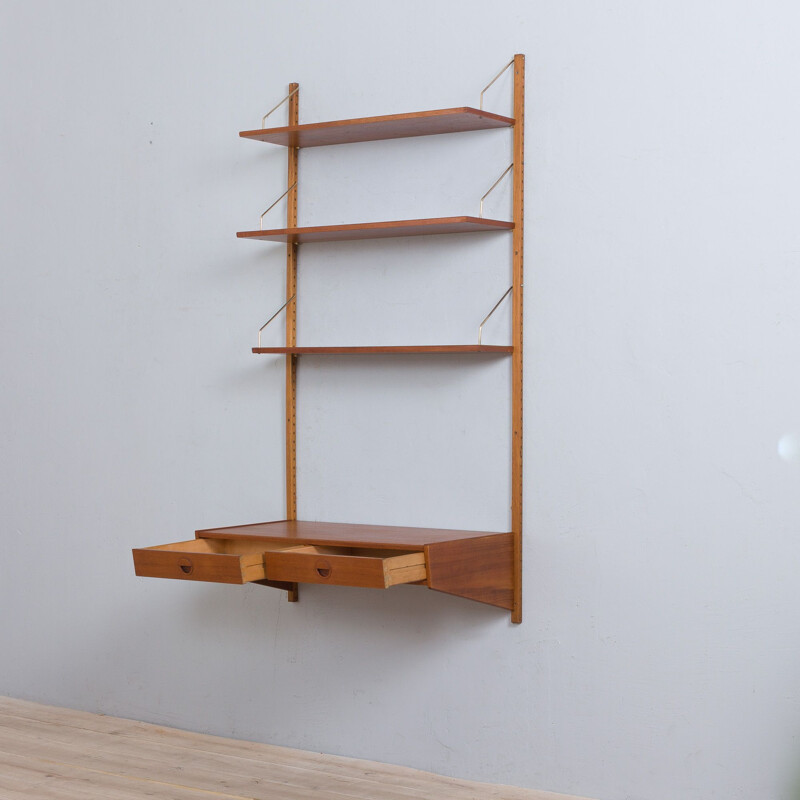 Vintage floating teak wall unit by Thygesen and Sorensen for Hansen & Guldborg, Denmark 1960s