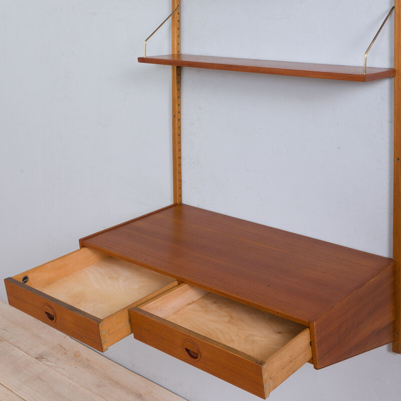 Vintage floating teak wall unit by Thygesen and Sorensen for Hansen & Guldborg, Denmark 1960s