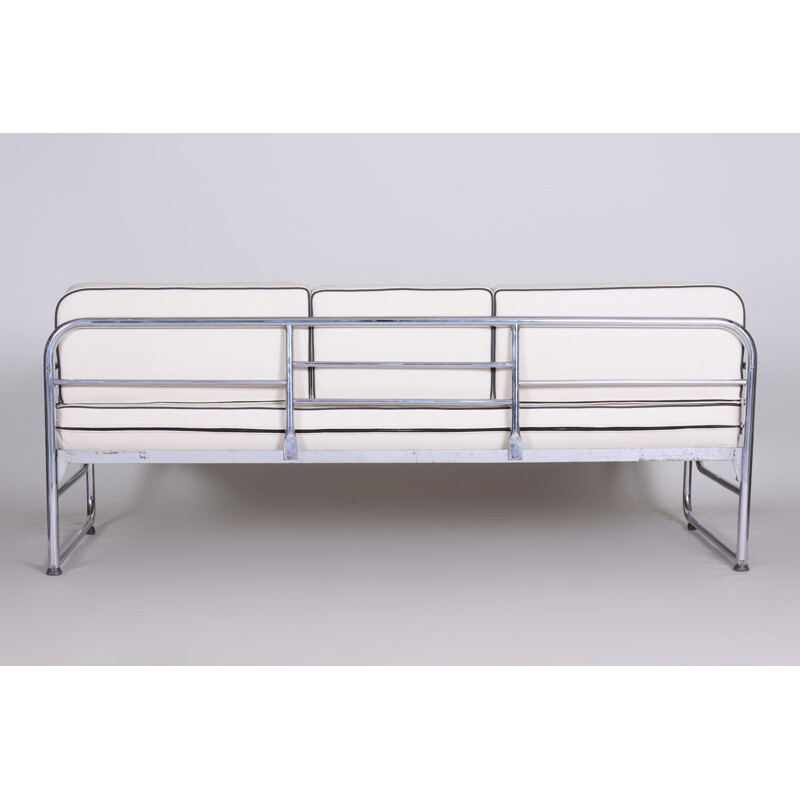 Vintage white leather sofa by Mucke Melder, 1930s