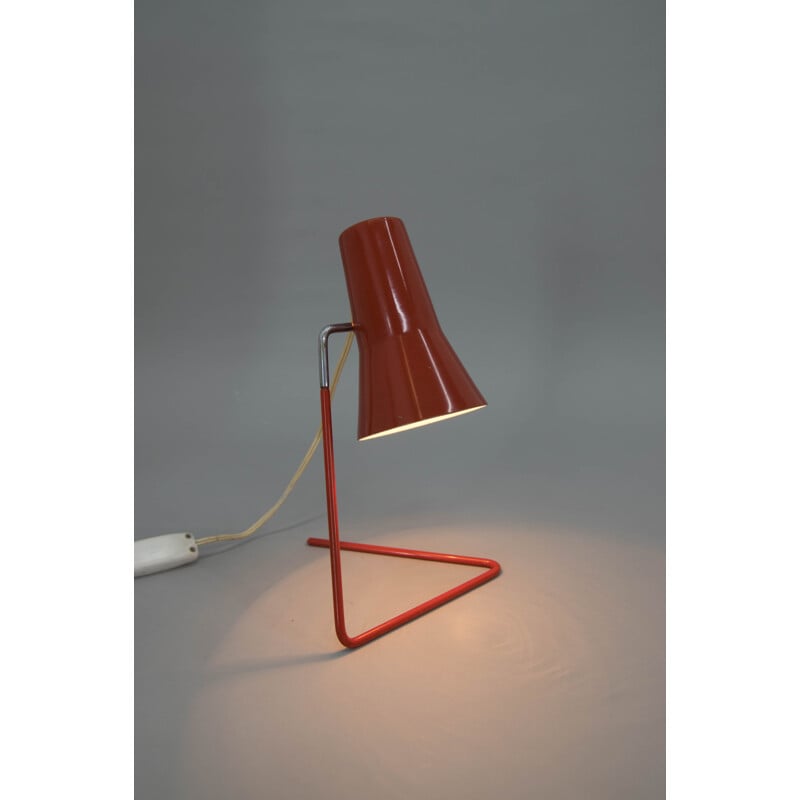 Vintage tafellamp met verstelbare kap door Hurka voor Drupol, 1960