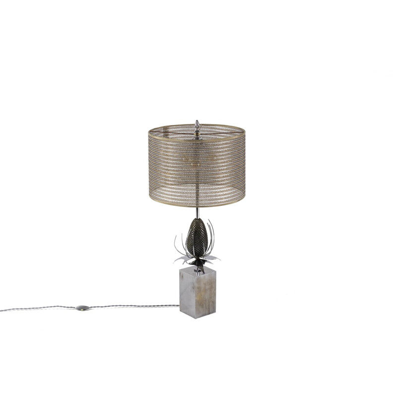 Vintage bronze and brass Chardon lamp by Maison Charles, 1970