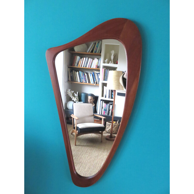 Danish triangular mirror - 1950s