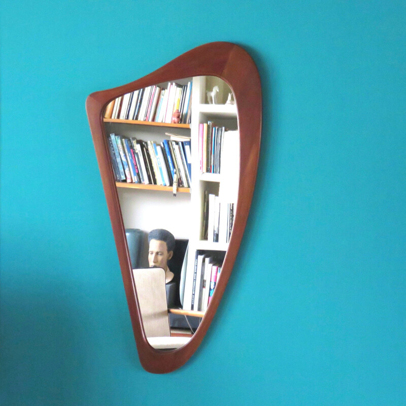 Danish triangular mirror - 1950s