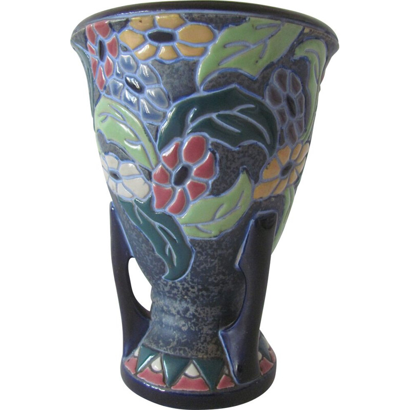Vintage-Vase aus Keramik von Amphora-Werke Rießner, Tschechoslowakei 1920