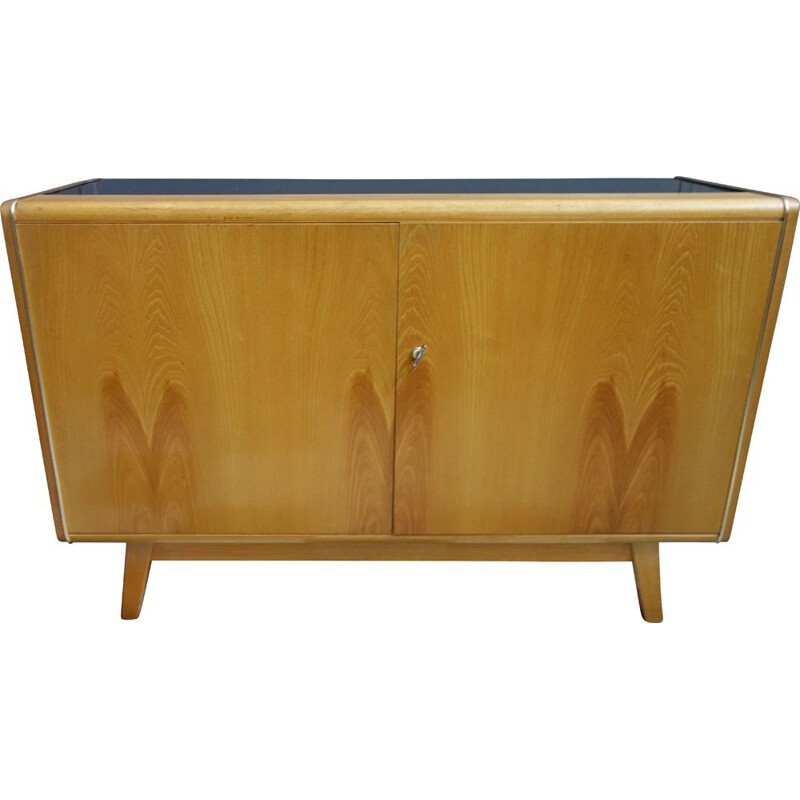 Vintage glass highboard by Hubert Nepozitek and Bohumil Landsman for Jitona, 1960s