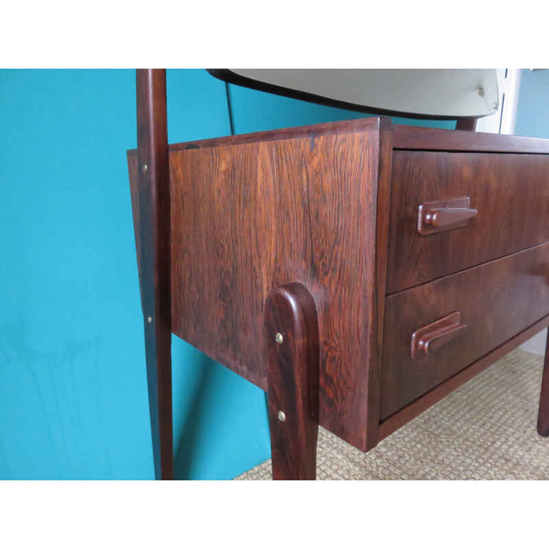 Dressing table with stool, vintage rosewood, Denmark 1960