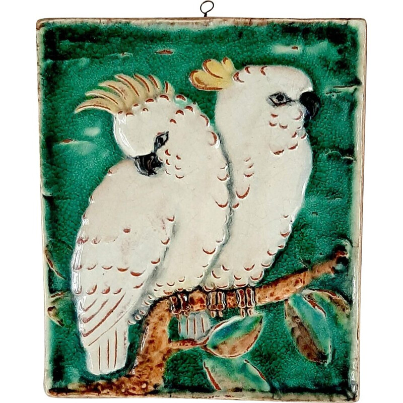 Vintage ceramic wall plaque by Karlsruhe, 1960