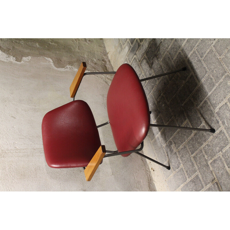 Suite de 6 chaises industrielles Kembo, W H GISPEN - 1950