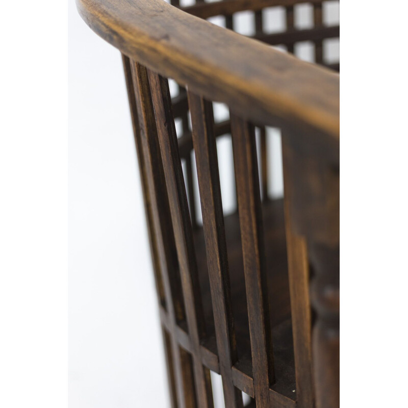 Pair of vintage teak armchairs by Josef Hoffmann, 1970