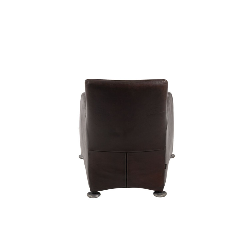 Vintage leather armchair by Gérard Van den Berg, 1980