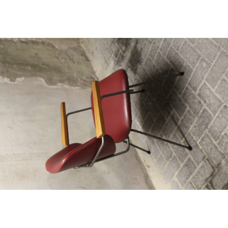 Set of 6 Industrial Kembo chairs, W H GISPEN - 1950s