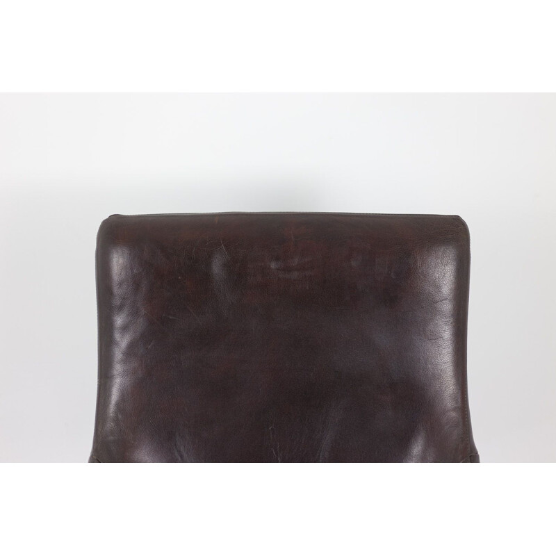 Vintage leather armchair by Gérard Van den Berg, 1980