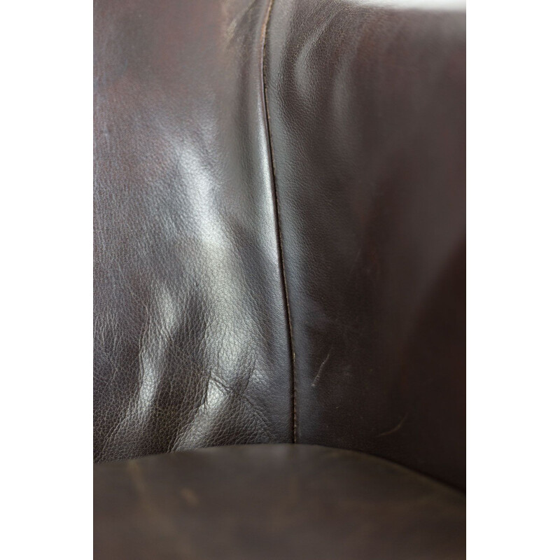 Vintage leather armchair by Gérard Van den Berg, 1980