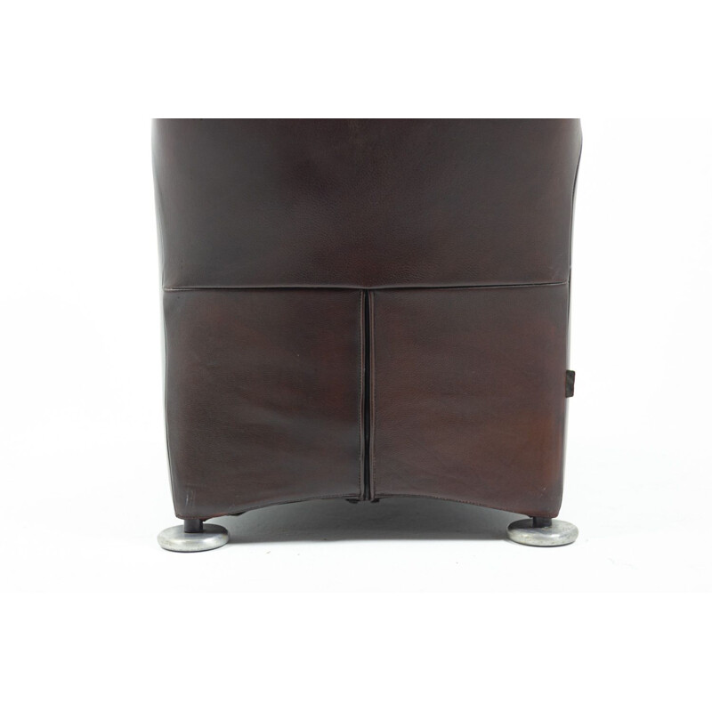 Vintage leather armchair by Gérard Van den Berg, 1980