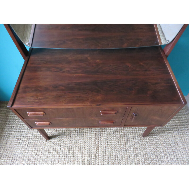 Dressing table with stool, vintage rosewood, Denmark 1960