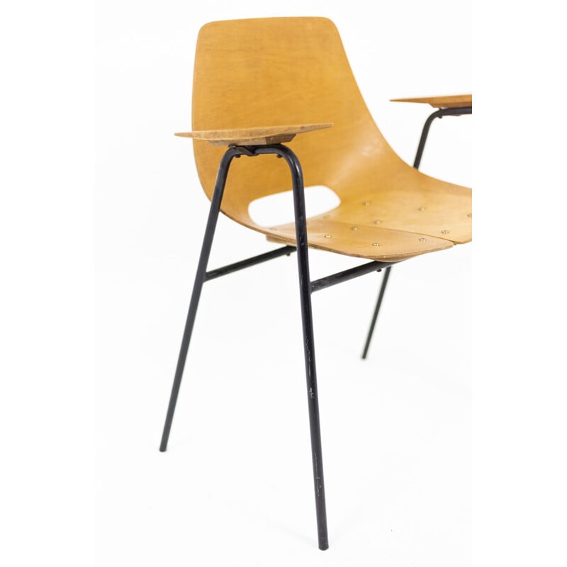 Vintage plywood armchair by Pierre Guariche, 1960