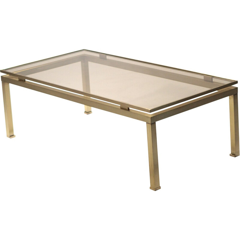 Brass Jansen coffee table, Guy LEFEVRE - 1970s