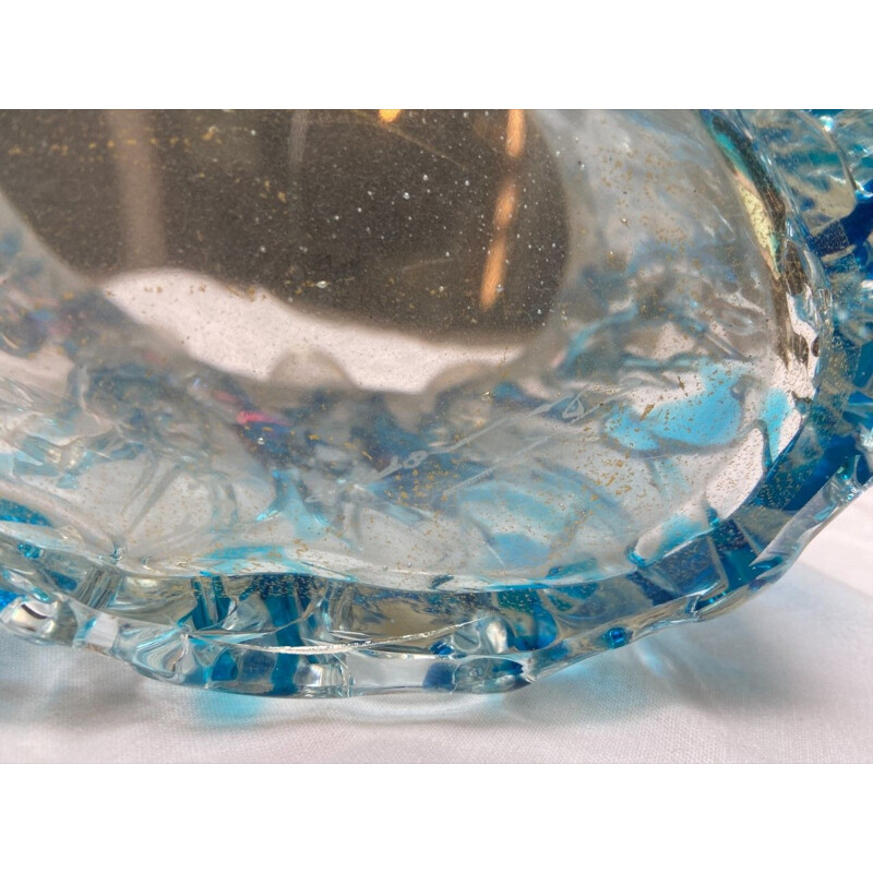 Vase vintage bleu par Sergio Costantini