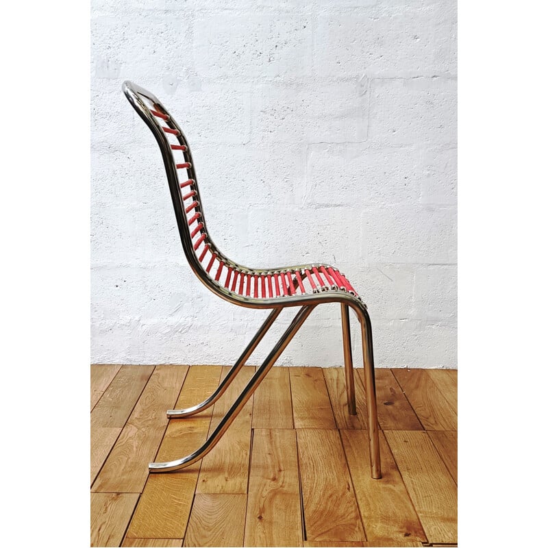 Vintage chair by Michel Dufet for Ecart International, 1960