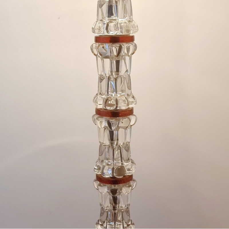 Mid century stacked crystal floor lamp by Carl Fagerlund for Orrefors, 1960s