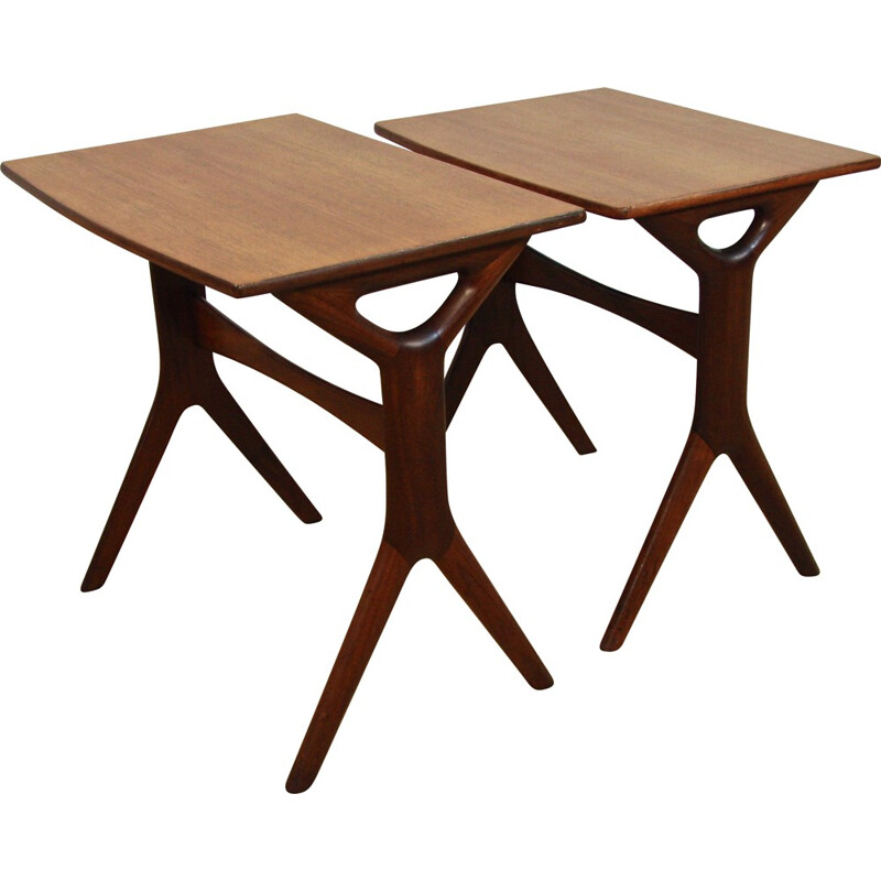 Tavolini vintage in teak di Johannes Andersen per Silkeborg, 1960