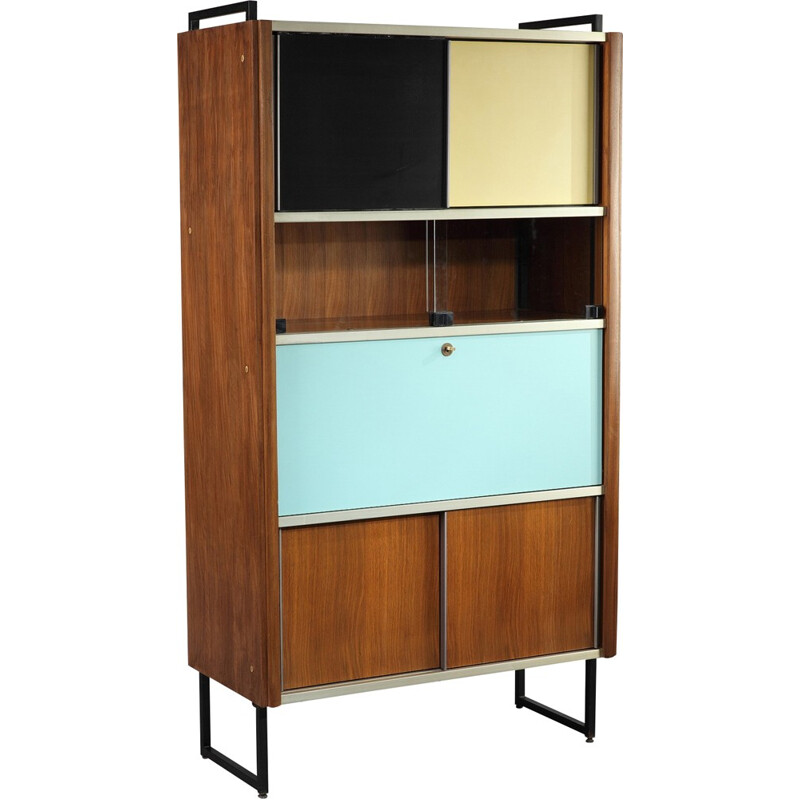 Mid century EFA bookcase with secretary, Georges FRYDMAN - 1950s