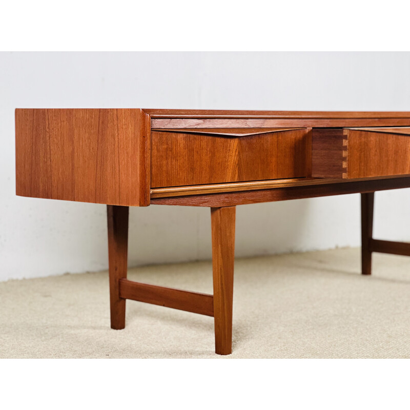 Mid-century Danish lowboard in teak by E.W Bach for Sejling Skabe, 1960s