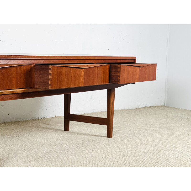 Mid-century Danish lowboard in teak by E.W Bach for Sejling Skabe, 1960s
