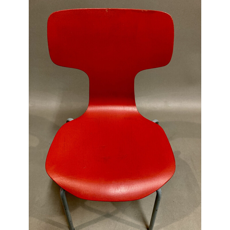 Set of 6 vintage child model chairs by Arne Jacobsen for Fritz Hansen, 1960s