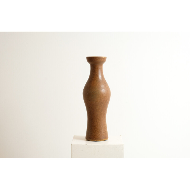 Vintage brown vase, 1970