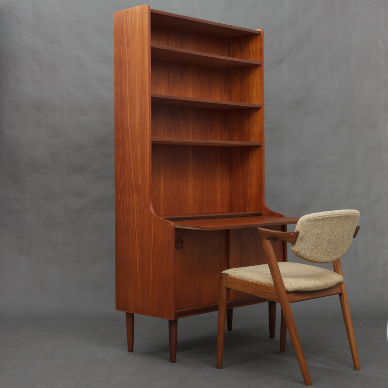 Danish mid-century secretary desk with bookshelves - 1960s