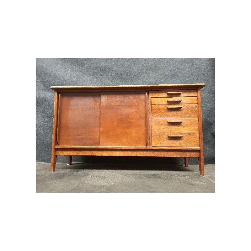 Vintage oakwood sideboard by Alain Richard