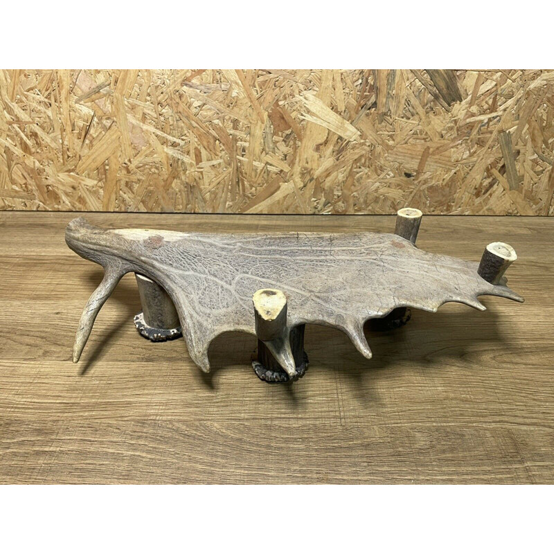 Vintage deer antler candle holder