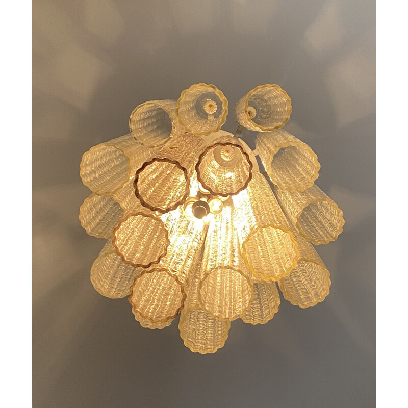 Vintage Murano glass chandelier by Paolo Venini, 1960