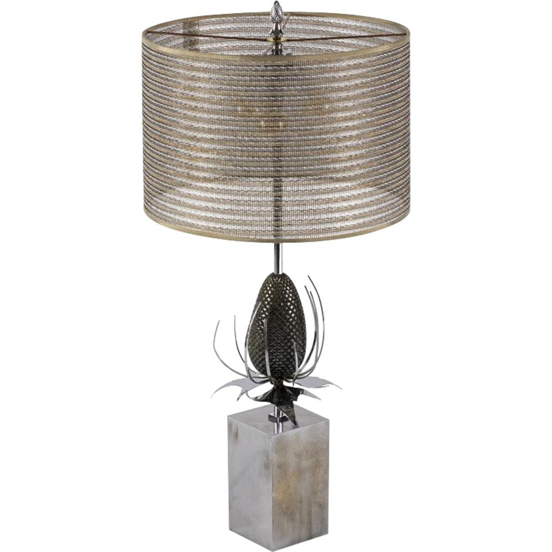 Lampada Chardon in bronzo e ottone vintage di Maison Charles, 1970