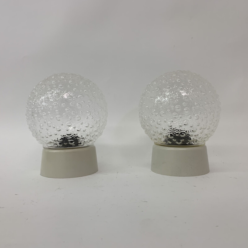Paar vintage bubbelplafondlampen, 1970