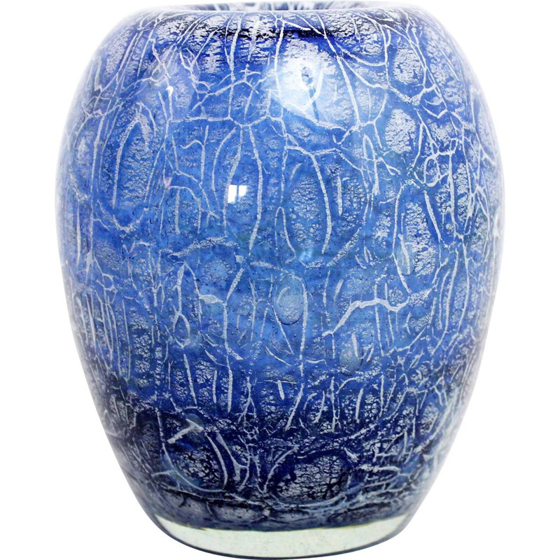 Vintage vase in inlaid glass