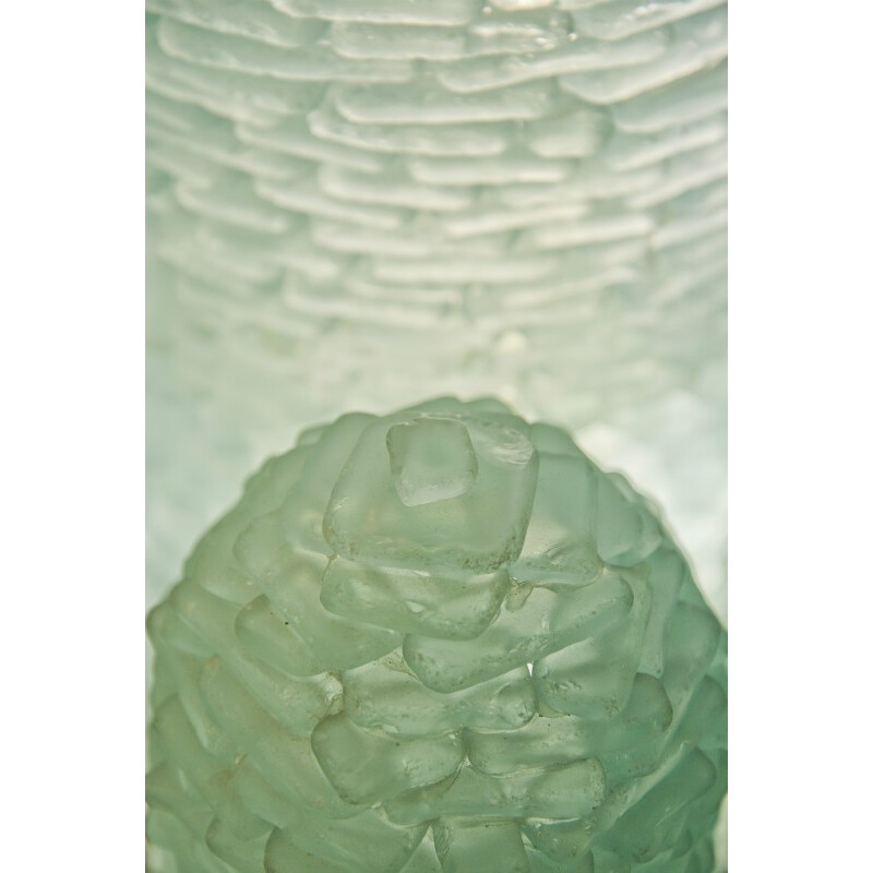 Paire de lampadaires "Cactus" en verre Murano vert - 1970