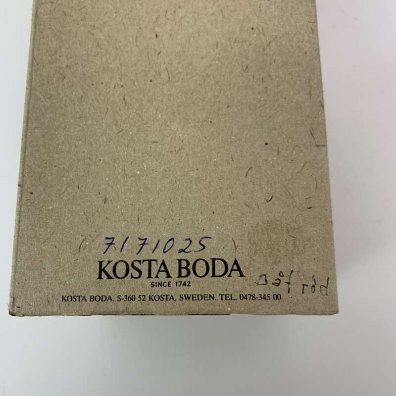 Barca d'epoca in edizione limitata di Bertil Vallien per Kosta Boda, 1990